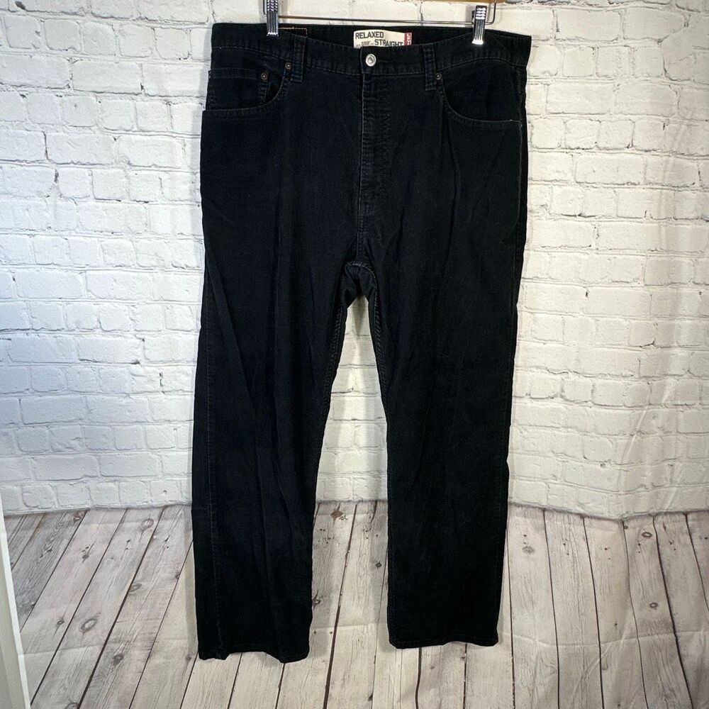 Levi’s Men’s 559 Relaxed Straight Pants Jeans 38 Mens Black‎ Corduroy L32